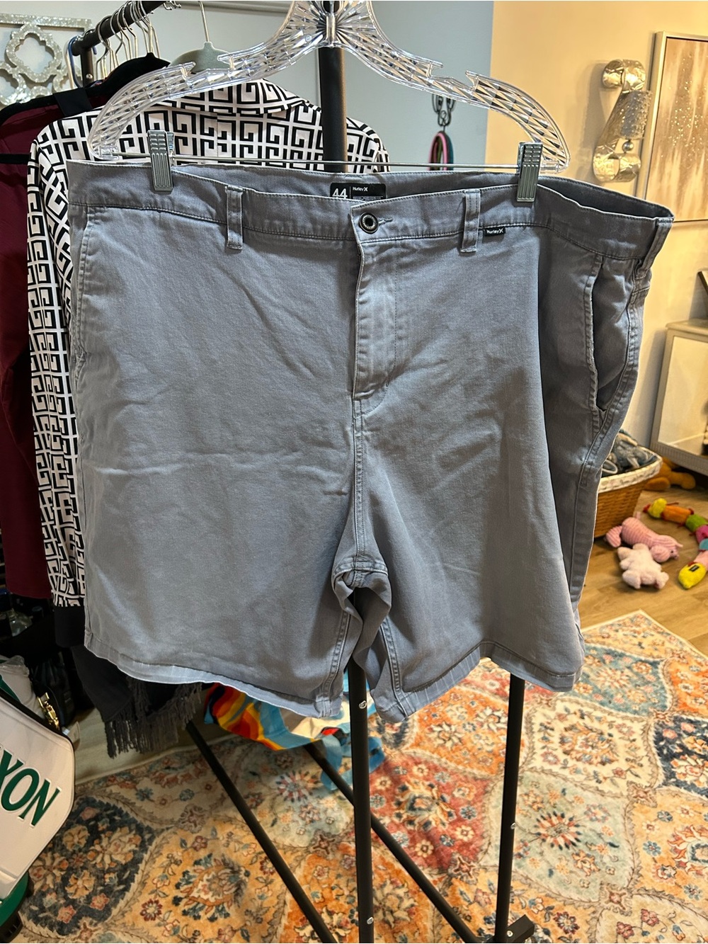 Hurley Men's Gray Flat Front Shorts